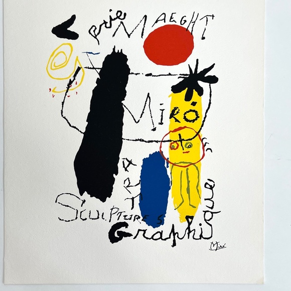 Miro Art Print on thick paper, will look great framed 10"x13" - Picture 2 of 3